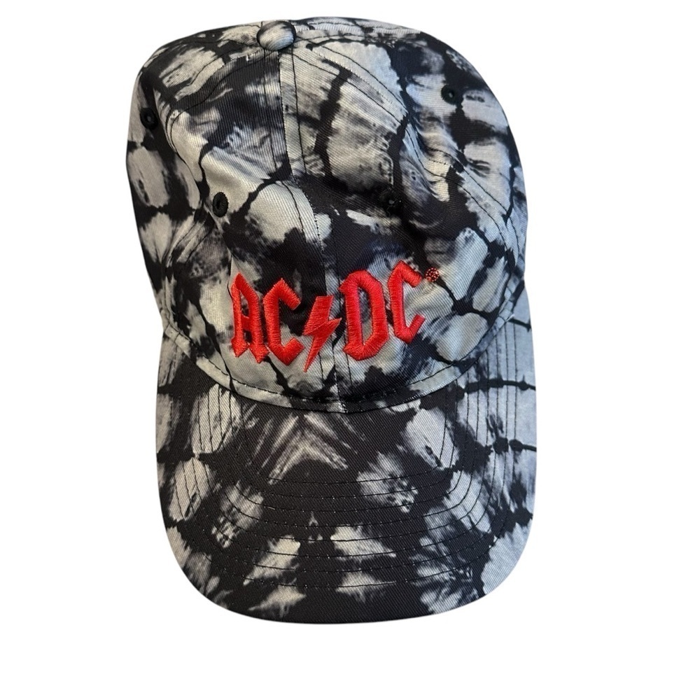 ACDC H3 Headwear Men’s Black & White Camo Baseball Hat w Adjustable Strap GUC